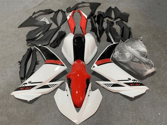 Erschwingliche Yamaha YZF R3/R25 Motorrad Verkleidung Kit 2015-2018 - Weiss Rot Schwarz