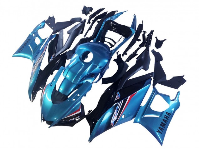 Erschwingliche Yamaha YZF R3/R25 Motorrad Verkleidung 2019-2021 - Blau Schwarz