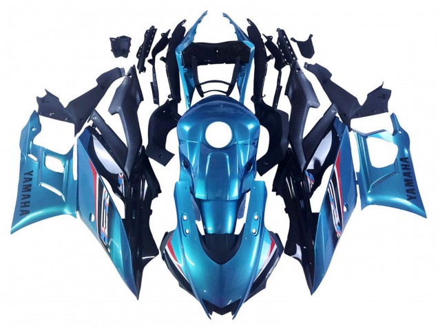 Erschwingliche Yamaha YZF R3/R25 Motorrad Verkleidung 2019-2021 - Blau Schwarz
