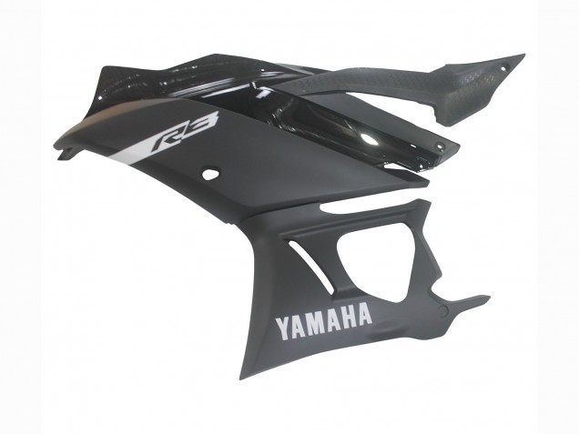 Erschwingliche Yamaha YZF R3/R25 Motorrad Verkleidung 2019-2021 - Matt Schwarz Silber