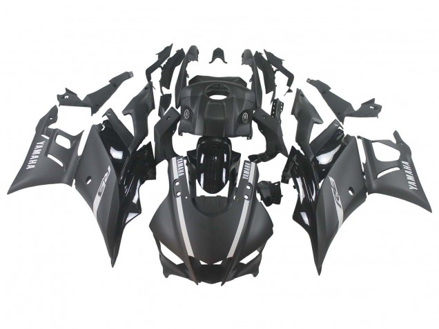 Erschwingliche Yamaha YZF R3/R25 Motorrad Verkleidung 2019-2021 - Matt Schwarz Silber