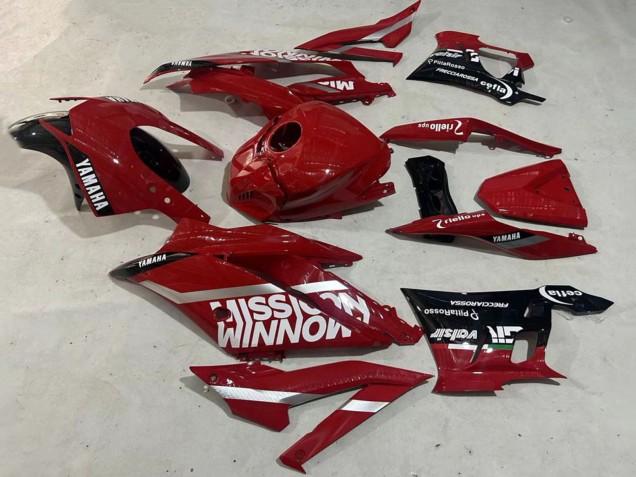 Erschwingliche Yamaha YZF R3/R25 Motorrad Verkleidung 2019-2021 - Dunkel Rot Weiss Silber Schwarz Valsir