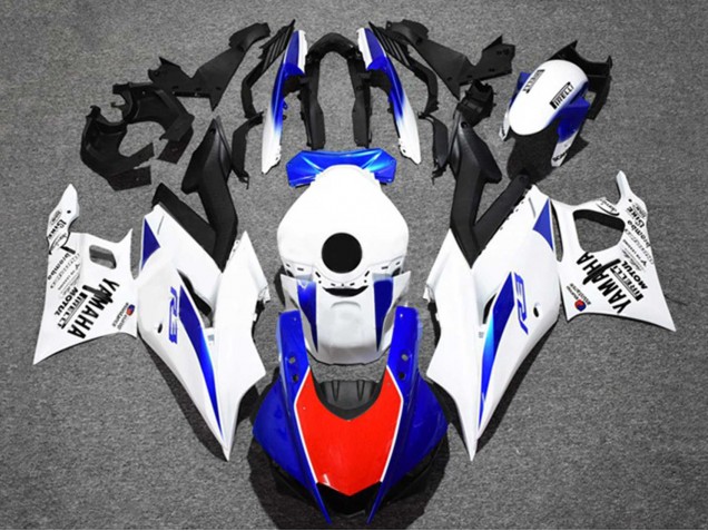 Erschwingliche Yamaha YZF R3/R25 Motorrad Verkleidung 2019-2021 - Weiss Blau Rot Schwarz
