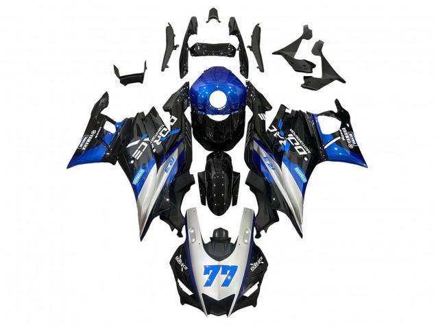 Erschwingliche Yamaha YZF R3/R25 Motorrad Verkleidung 2019-2021 - Silber Blau Schwarz 77