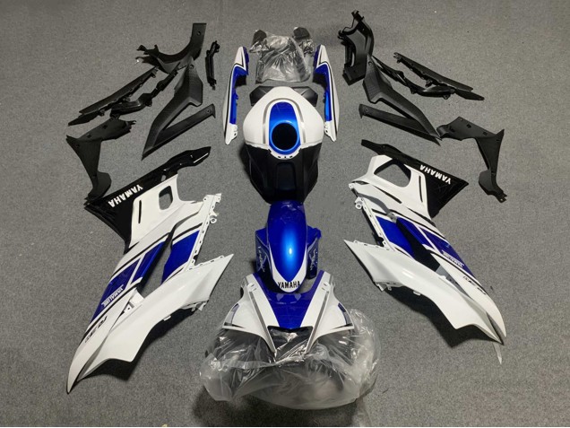 Erschwingliche Yamaha YZF R3/R25 Motorrad Verkleidung 2019-2021 - Weiss Blau Schwarz Yamalube