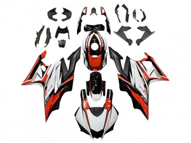 Erschwingliche Yamaha YZF R3/R25 Motorrad Verkleidung 2019-2021 - Weiss Rot Schwarz