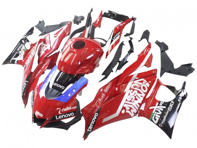 Erschwingliche Yamaha YZF R3/R25 Motorrad Verkleidung 2019-2021 - Rot Lila Schwarz Valsir Lenovo