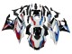 Erschwingliche Yamaha YZF R3/R25 Motorrad Verkleidung 2019-2021 - Weiss Blau Rot Glanzendes Schwarz
