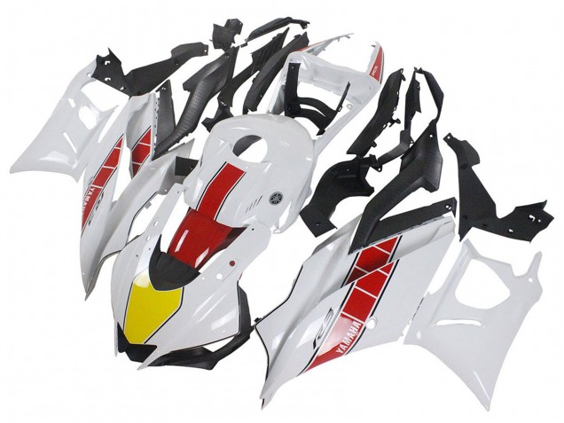 Erschwingliche Yamaha YZF R3/R25 Motorrad Verkleidung 2019-2021 - Weiss Rot Gelb Schwarz
