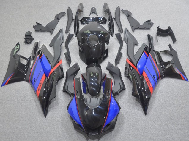 Erschwingliche Yamaha YZF R3/R25 Motorrad Verkleidung 2022-2024 - Glanzendes Schwarz Blau Rot