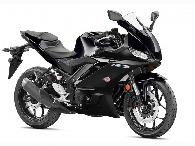 Erschwingliche Yamaha YZF R3/R25 Motorrad Verkleidung 2022-2024 - Glanzendes Schwarz