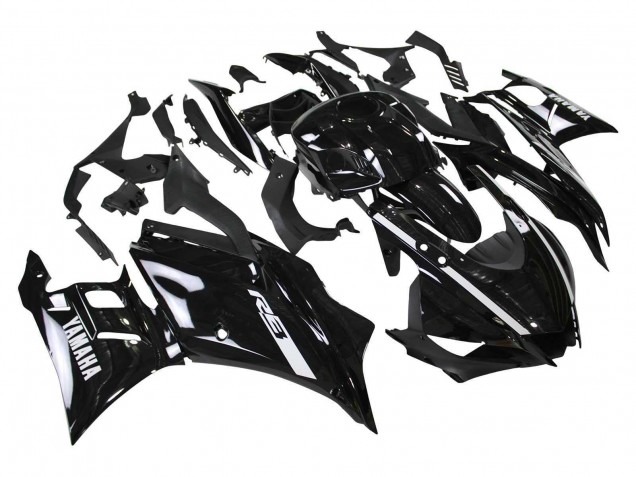 Erschwingliche Yamaha YZF R3/R25 Motorrad Verkleidung 2022-2024 - Glanzendes Schwarz