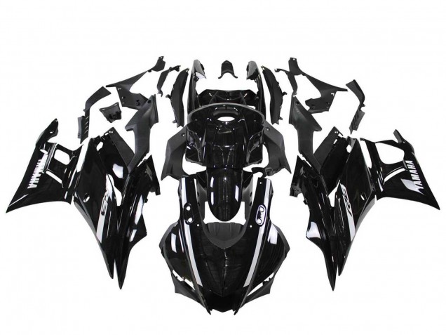 Erschwingliche Yamaha YZF R3/R25 Motorrad Verkleidung 2022-2024 - Glanzendes Schwarz
