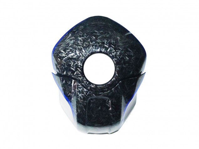 Erschwingliche Yamaha YZF R3/R25 Motorrad Verkleidung 2022-2024 - Marble Schwarz Silber Blau Geschmiedet Carbonfaser Stil