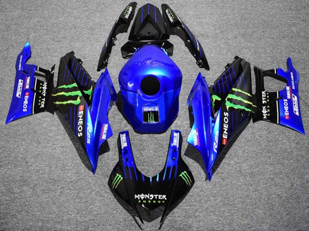 Erschwingliche Yamaha YZF R3/R25 Motorrad Verkleidung 2022-2024 - Blau Grun Schwarz Monster ENEOS Yamalube