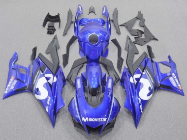 Erschwingliche Yamaha YZF R3/R25 Motorrad Verkleidung 2022-2024 - Blau Weiss Schwarz MoviStar ENEOS Yamalube