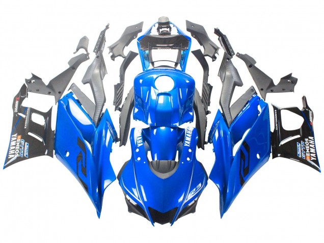 Erschwingliche Yamaha YZF R3/R25 Motorrad Verkleidung 2022-2024 - Blau Schwarz ENEOS