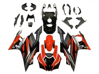 Erschwingliche Yamaha YZF R3/R25 Motorrad Verkleidung 2022-2024 - Rot Grau Schwarz ENEOS
