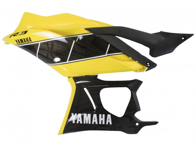 Erschwingliche Yamaha YZF R3/R25 Motorrad Verkleidung 2022-2024 - Gelb Schwarz