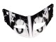 Erschwingliche Yamaha YZF 1000 R1 Motorrad Verkleidung 1998-1999 - Weiss Glanzendes Schwarz