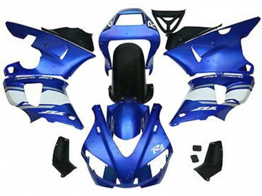 Erschwingliche Yamaha YZF 1000 R1 Motorrad Verkleidung 1998-1999 - Blau Weiss Glanzendes Schwarz