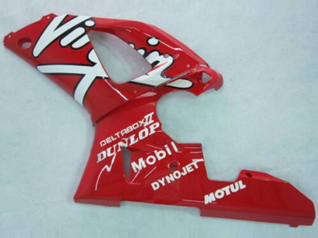 Erschwingliche Yamaha YZF 1000 R1 Motorrad Verkleidung 1998-1999 - Rot Weiss Schwarz Dunlop