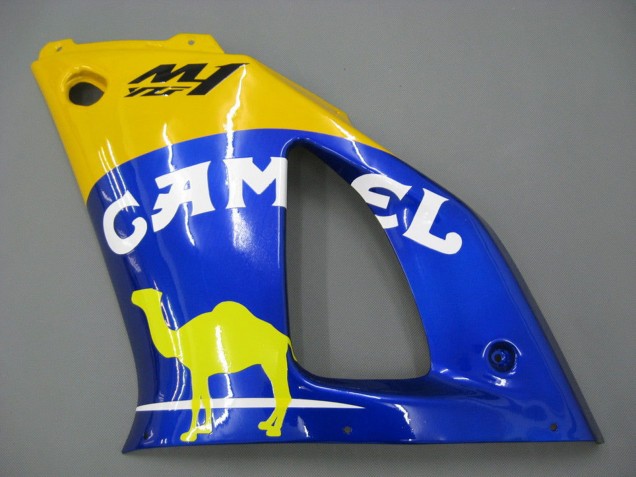 Erschwingliche Yamaha YZF 1000 R1 Motorrad Verkleidung 2000-2001 - Weiss Gelb Blau Motul Kamel