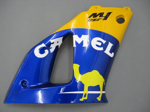 Erschwingliche Yamaha YZF 1000 R1 Motorrad Verkleidung 2000-2001 - Weiss Gelb Blau Motul Kamel