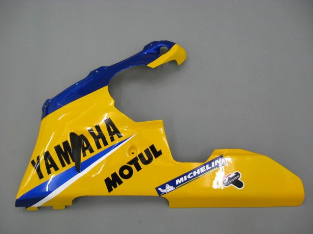 Erschwingliche Yamaha YZF 1000 R1 Motorrad Verkleidung 2000-2001 - Weiss Gelb Blau Motul Kamel
