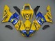 Erschwingliche Yamaha YZF 1000 R1 Motorrad Verkleidung 2000-2001 - Weiss Gelb Blau Motul Kamel