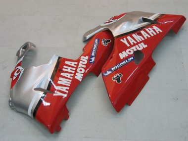 Erschwingliche Yamaha YZF 1000 R1 Motorrad Verkleidung 2000-2001 - Silber Rot Fortuna Motul