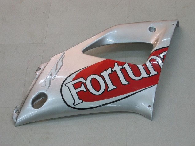Erschwingliche Yamaha YZF 1000 R1 Motorrad Verkleidung 2000-2001 - Silber Rot Fortuna Motul