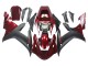 Erschwingliche Yamaha YZF 1000 R1 Motorrad Verkleidung Kit 2002-2003 - Rot Matt Schwarz