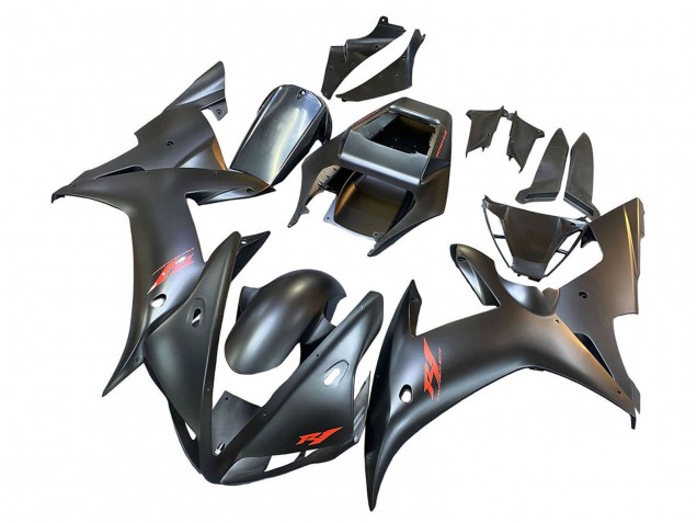 Erschwingliche Yamaha YZF 1000 R1 Motorrad Verkleidung 2002-2003 - Matt Schwarz Rot