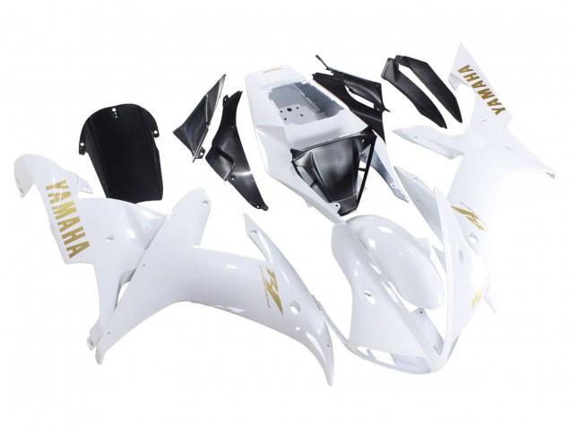 Erschwingliche Yamaha YZF 1000 R1 Motorrad Verkleidung 2002-2003 - Weiss Gold Aufkleber