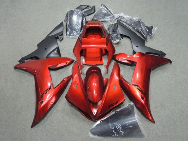 Erschwingliche Yamaha YZF 1000 R1 Motorrad Verkleidung 2002-2003 - Rot Matt Schwarz