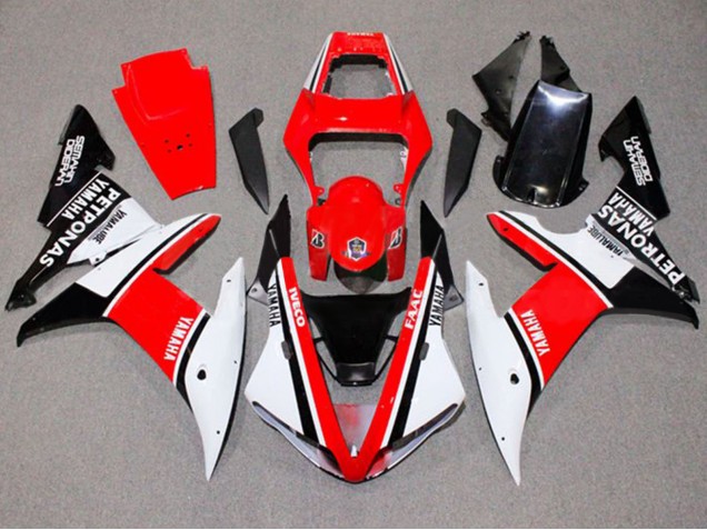 Erschwingliche Yamaha YZF 1000 R1 Motorrad Verkleidung 2002-2003 - Weiss Rot Schwarz Yamalube Petronas
