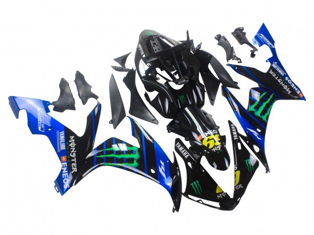 Erschwingliche Yamaha YZF 1000 R1 Motorrad Verkleidung 2004-2006 - Blau Schwarz Gelb Grun Monster Yamalube ENEOS 69