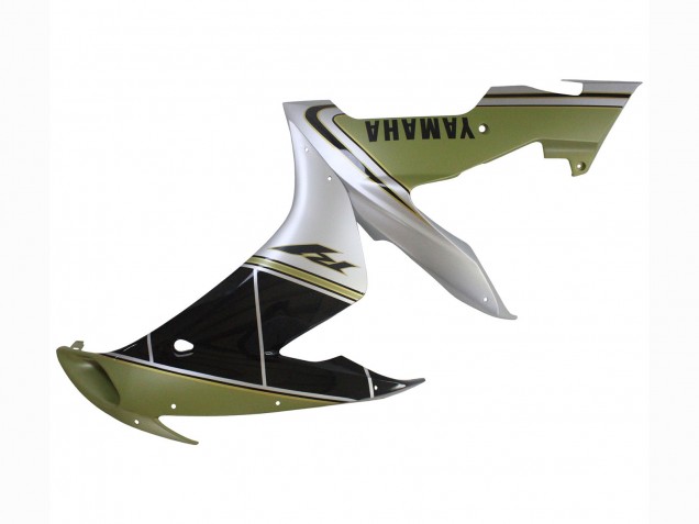 Erschwingliche Yamaha YZF 1000 R1 Motorrad Verkleidung 2004-2006 - HellGold Weiss Glanzendes Schwarz