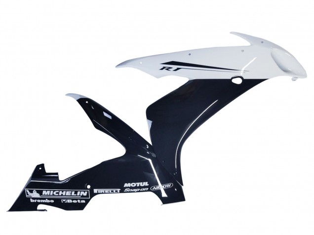 Erschwingliche Yamaha YZF 1000 R1 Motorrad Verkleidung 2004-2006 - Glanzendes Schwarz Weiss Motul
