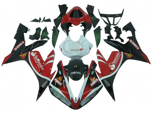 Erschwingliche Yamaha YZF 1000 R1 Motorrad Verkleidung 2004-2006 - Rot Weiss Schwarz Grun Volvo Jika Fimer Santunder
