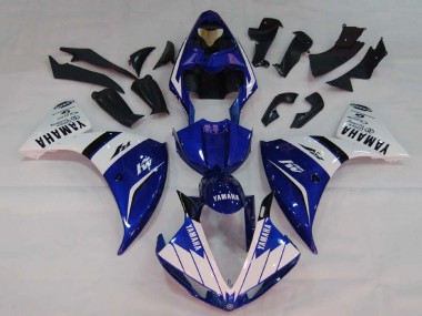 Erschwingliche Yamaha YZF 1000 R1 Motorrad Verkleidung 2009-2011 - Weiss Blau Schwarz M1