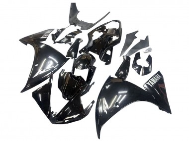 Erschwingliche Yamaha YZF 1000 R1 Motorrad Verkleidung 2009-2011 - Glanzendes Schwarz Weiss Aufkleber