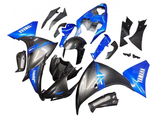 Erschwingliche Yamaha YZF 1000 R1 Motorrad Verkleidung 2012-2014 - Blau Glanzendes Schwarz