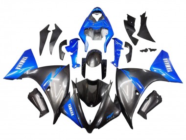Erschwingliche Yamaha YZF 1000 R1 Motorrad Verkleidung 2012-2014 - Blau Glanzendes Schwarz