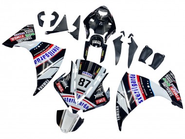 Erschwingliche Yamaha YZF 1000 R1 Motorrad Verkleidung 2012-2014 - Glanzendes Schwarz Weiss Rot Fimer Yamalube Sterilgarda 87