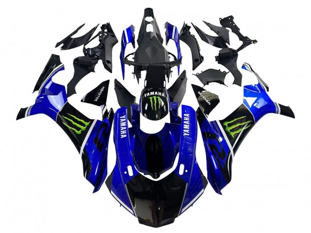 Erschwingliche Yamaha YZF 1000 R1 Motorrad Verkleidung 2015-2019 - Blau Glanzendes Schwarz Grun Monster