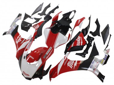 Erschwingliche Yamaha YZF 1000 R1 Motorrad Verkleidung 2015-2019 - Weiss Rot Schwarz Milwaukee