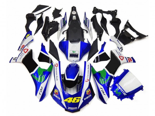 Erschwingliche Yamaha YZF 1000 R1 Motorrad Verkleidung 2020-2025 - Weiss Blau Grun Schwarz MoviStar ENEOS Semakin Didepan 46