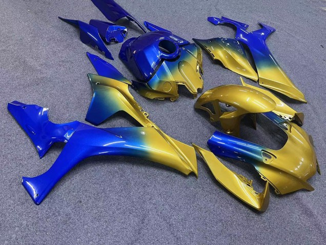 Erschwingliche Yamaha YZF 1000 R1 Motorrad Verkleidung 2020-2025 - Blau Gold